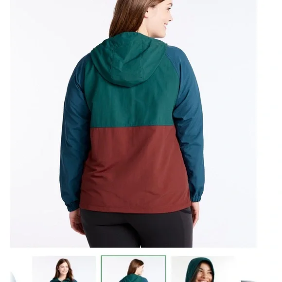 NWOT Womens Plus LL Bean Mountain Classic Anorak Jacket - Picture 9 of 9